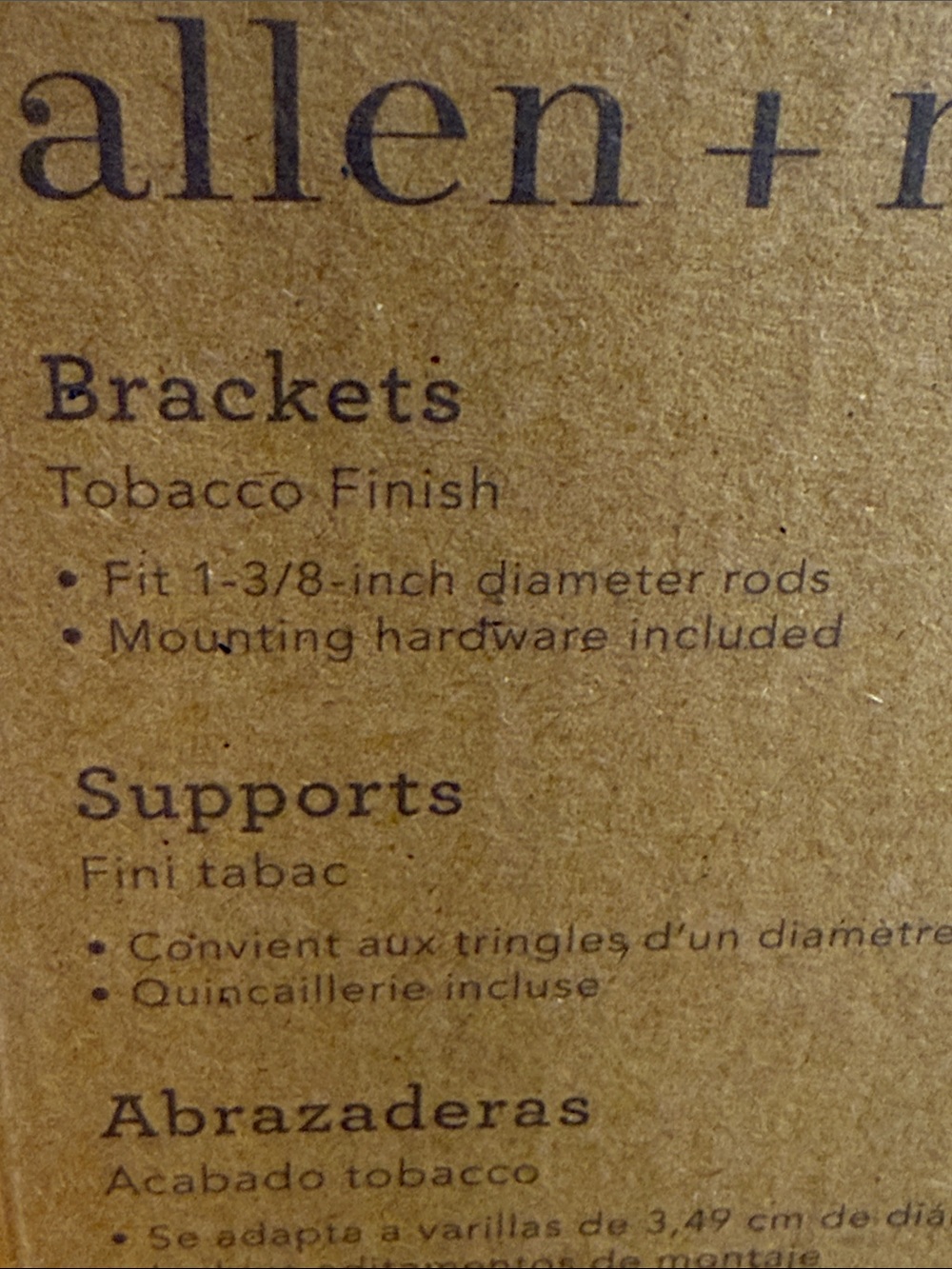 Allen + Roth Tobacco Finish Bracket Set - Picture 4 of 5